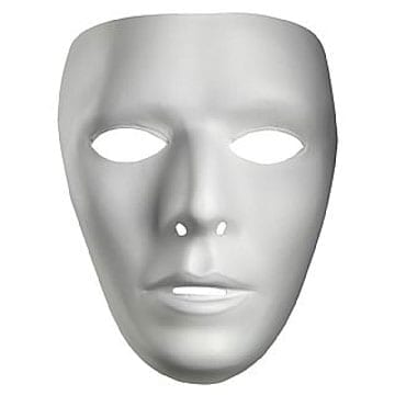 Blank White Male Mask-0