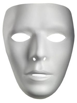 Blank White Female Mask-0