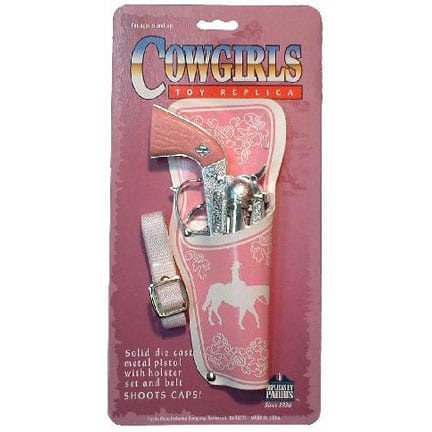 Western Girl with Pink Grips Holster Set-0