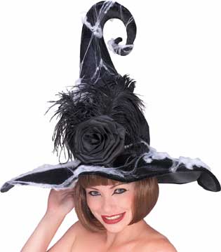 Witch Hat with Black Rose-0