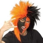 Black/Orange Sports Fanatic Wig-0