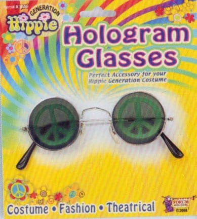 Peace Sign Hologram Glasses-0