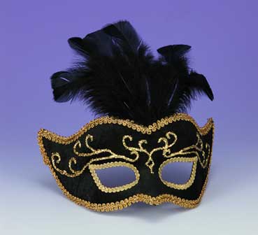 Gold Mask with Feathers-0