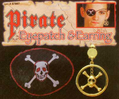 Pirate Eye Patch & Earring Set-0