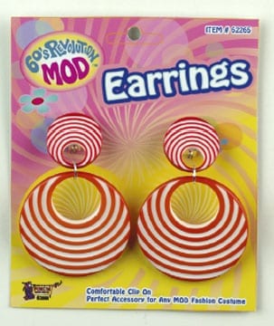 Orange Swirl Mod Earrings-0