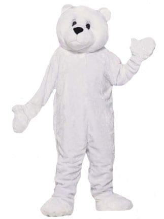 Polar Bear Mascot Costume-0