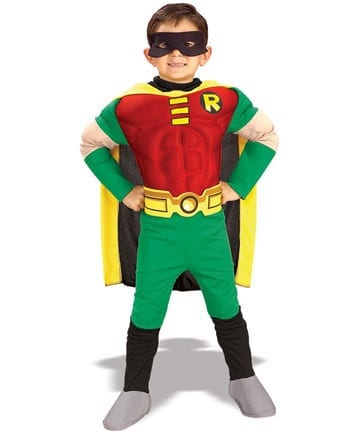 Deluxe Teen Titan Robin Kids Costume-0