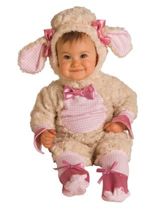 Infant Ivory & Pink Lamb Costume-0