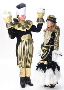 Lumiere and his main squeeze, Babette as enchanted objects.