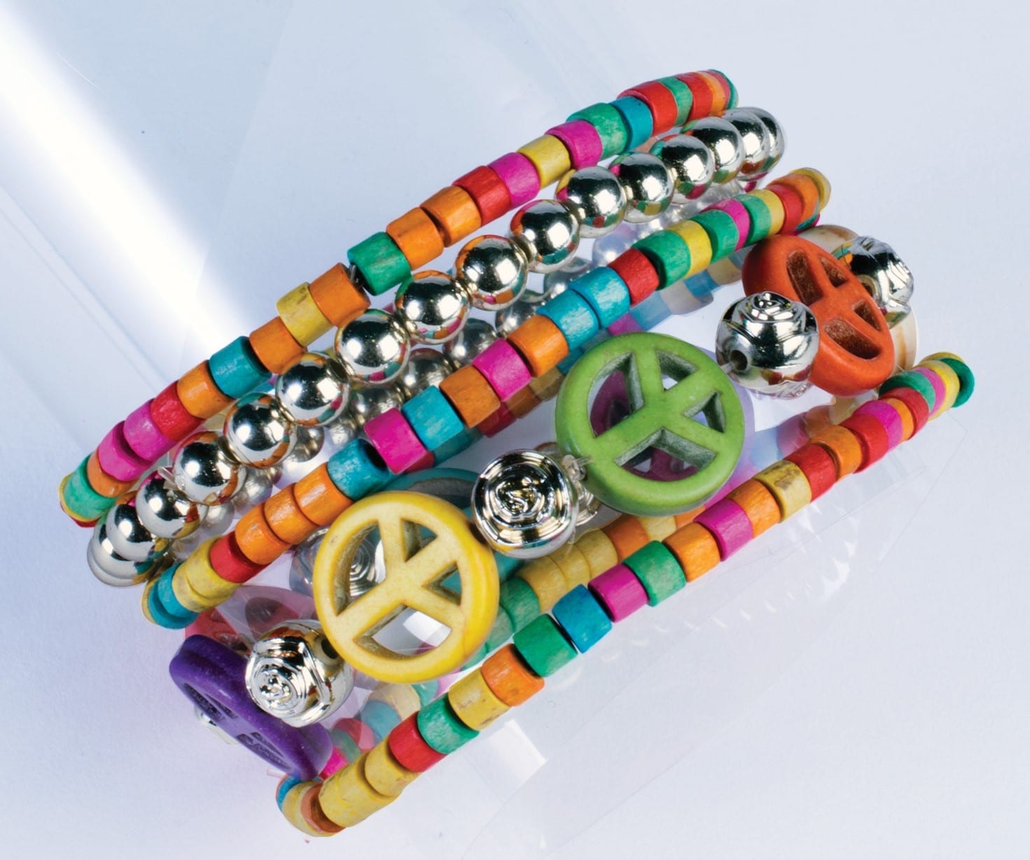 Wooden Peace Beads and Bracelet-0