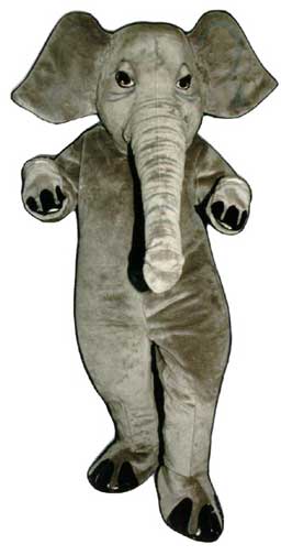 Realistic Elephant Mascot Costume-0