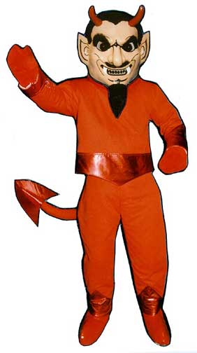 Red Devil Mascot Costume-0