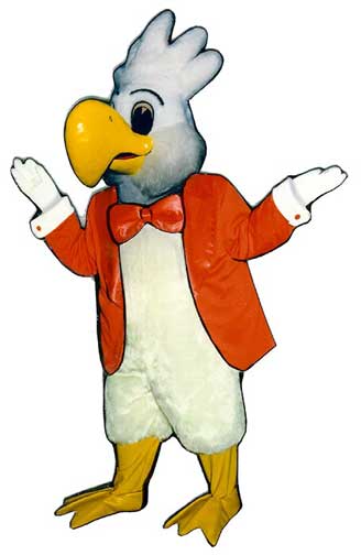 Cockatoo with Jacket Mascot Costume-0