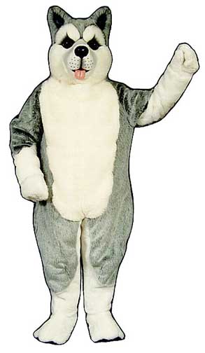 Siberian Husky Mascot Costume-0